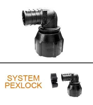 Flair-It | PEXLOCK 1/2" PEX x 1/2" FEMALE SWIVEL END NUT | 30816 | Plastic | Single | Black