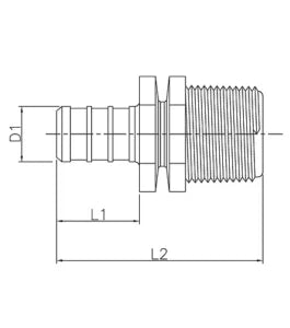 Flair-It | PEXLOCK 1/2" MPT X BARB MALE ADAPTER | 30842 | Plastic | Single | Black