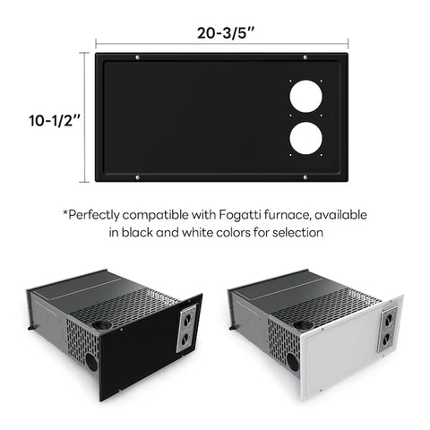 Fogatti | Black Door Panel | Fits Fogatti RF035A0N Furnace | RFBD-1121 | Black