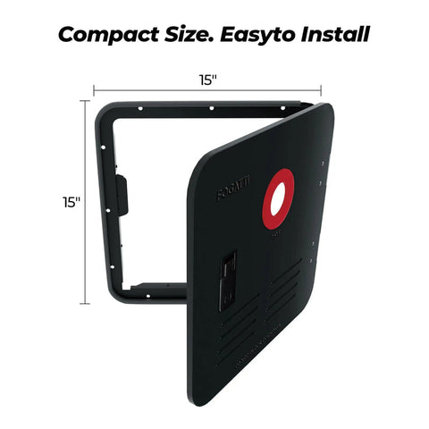 Fogatti | Black Service Access Door | FSBDA-1515 | For InstaShower Ultra Model Only
