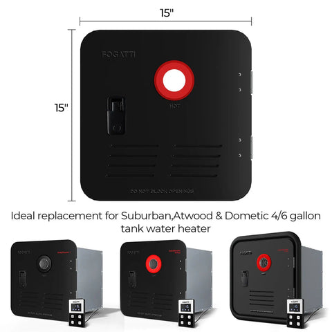Fogatti | Black Service Access Door | FSBDA-1515 | For InstaShower Ultra Model Only