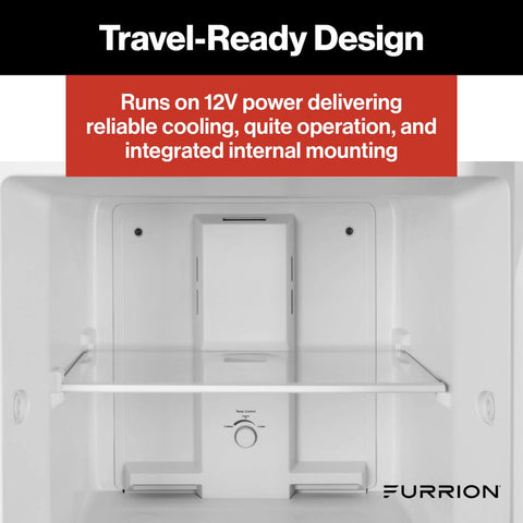 Furrion | 10.6 Cu. Ft. RV Refrigerator | 2024120714 | FCR11DCGTA-BG-RHH-B | Right Hand Hinge | 12v DC | 2 Door | Black Gloss
