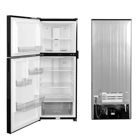 Furrion | 10.6 Cu. Ft. RV Refrigerator | 2024120713 | FCR11DCGTA-BG-LHH-B | Left Hand Hinge | 12v DC | 2 Door | Black Gloss