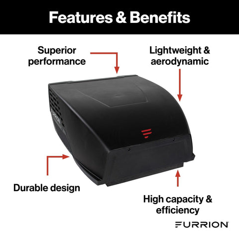 Furrion | Chill HE Air Conditioner  | 2024042636 | FACR13HESA2-BL-AM | 13,500 BTU | Black| R32