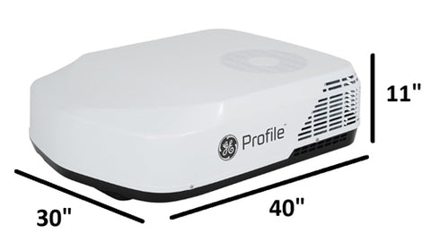 GE Appliances | Profile RV Air Conditioner | PLC15XAHW | 15,000 BTU | Low Profile | White