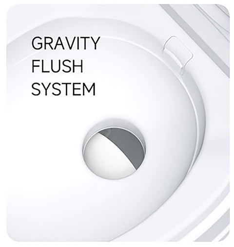 Seaflo | Residential Height RV Toilet-Plastic | Foot Pedal | SFRTPH-01-01 | White