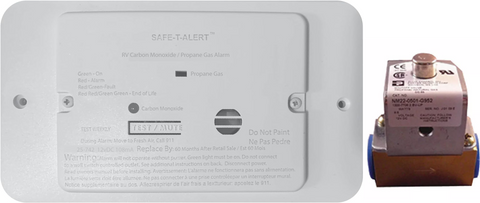 MTI Industries | Professional LP/CO Alarm with Relay | 25-742-R-WT-TR-KIT | Flush Mount | Trim Ring | White