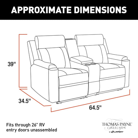 Lippert | Thomas Payne Heritage Theater Seating Set | 2020129262-2020129263-2020129264  | 65" | Millbrae