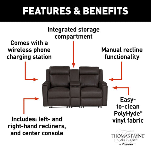 Lippert | Thomas Payne Heritage Theater Seating Set | 2020129262-2020129263-2020129264  | 65" | Millbrae