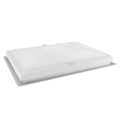 White Plastic Hengs 48621-C2 RV Roof Skylight Hatch - Closed Exterior View with Metal Frame | United RV Parts