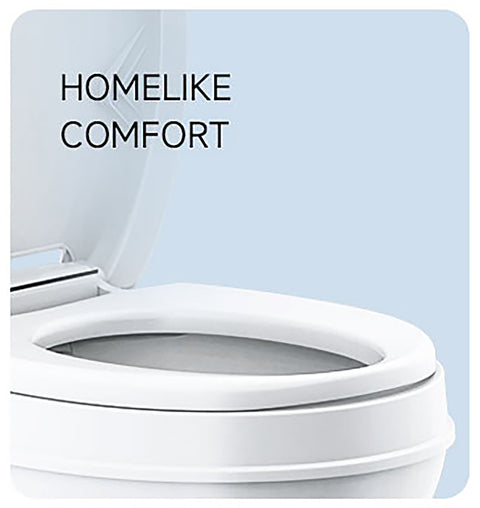 Seaflo | Residential Height RV Toilet-Plastic | Foot Pedal | SFRTPH-01-01 | White