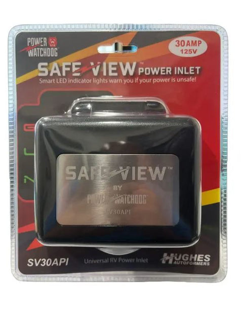 Hughes | SafeView Smart RV Power Inlet | SV30API | 30 Amp | Black