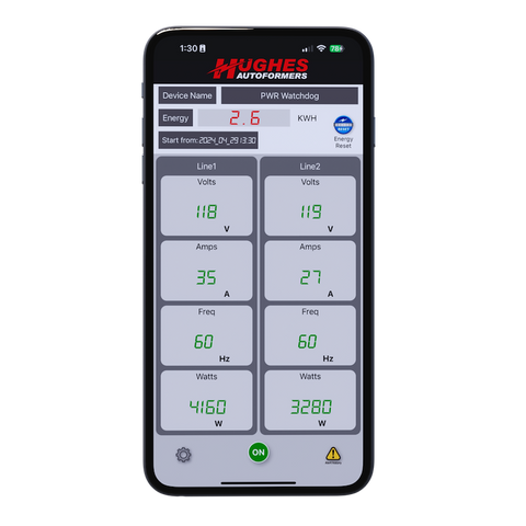 Hughes | 30 Amp Bluetooth Surge Protector | PWD30-EPOW | Auto Shutoff | Portable