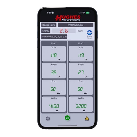 Hughes | Gen II - 50 Amp WiFi & Bluetooth Surge Protector | PWD50-EPOW | Auto Shutoff | Portable