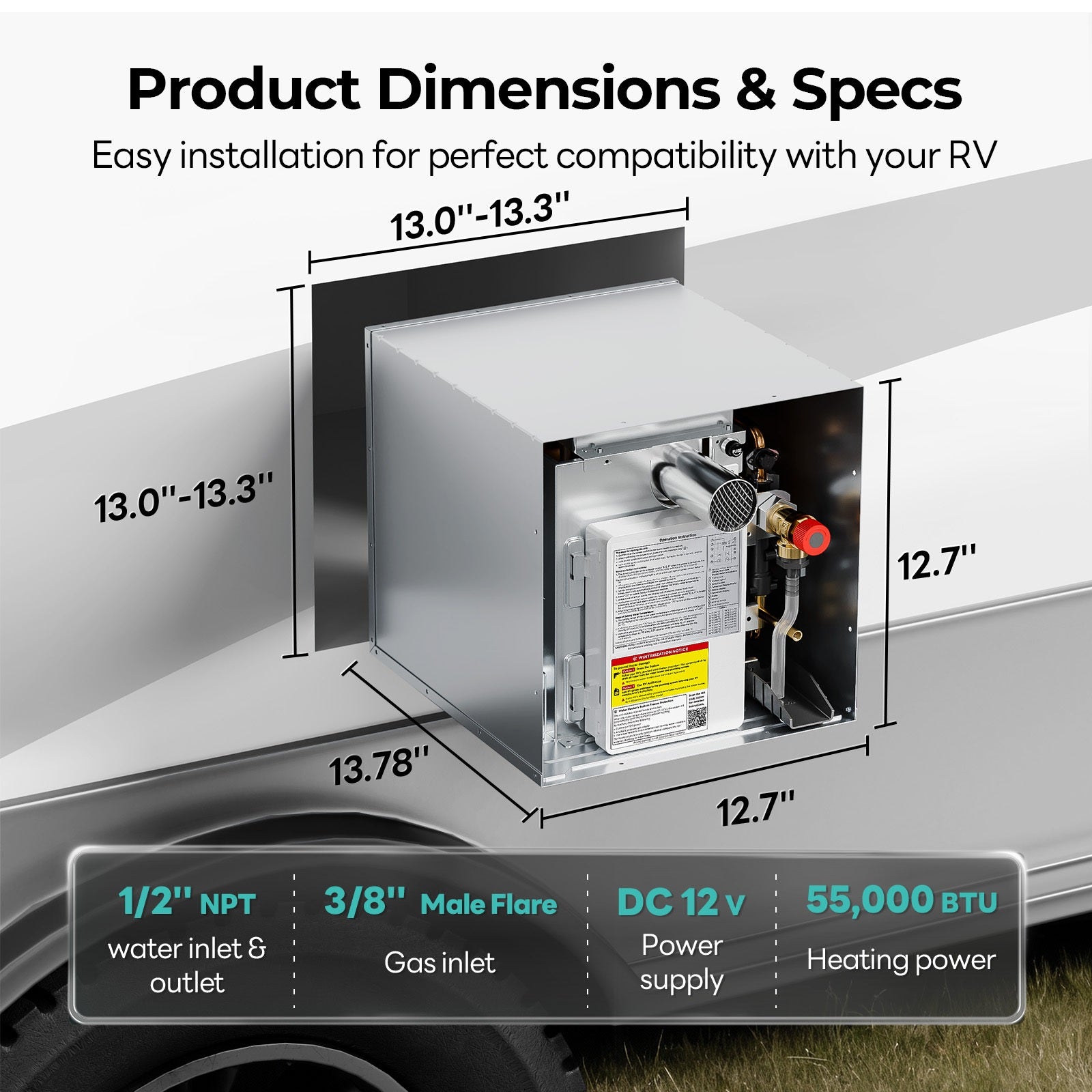 Fogatti | RV Tankless Water Heater | INSTASHOWER8PLUS | Instashower 8