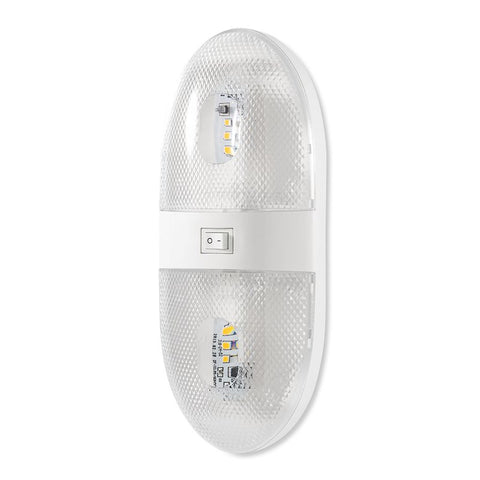 2-Pack RV LED Ceiling Double Dome Interior Light Fixtures – Motorhome (HQRP)