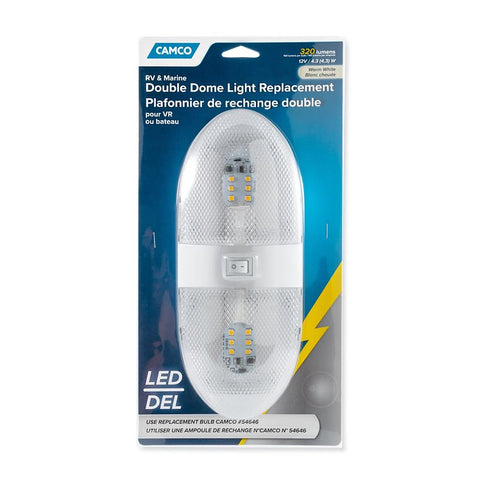 Camco | LED Double Dome Light | 41321 | 320 Lumen