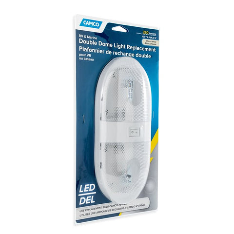 Camco | LED Double Dome Light | 41321 | 320 Lumen