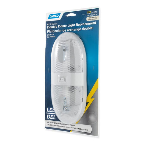 Camco | LED Double Dome Light | 41321 | 320 Lumen