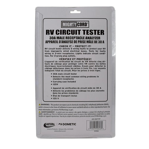 Valterra | Mighty Cord 30 Amp RV Circuit Tester | A10-30CTVP