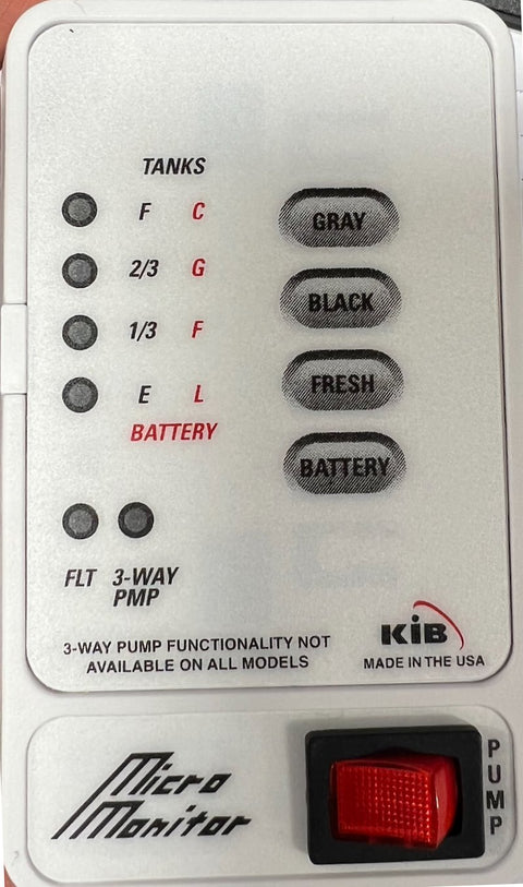 KIB Electronics | Tank Monitor System Panel | M21VW | LED Display | White