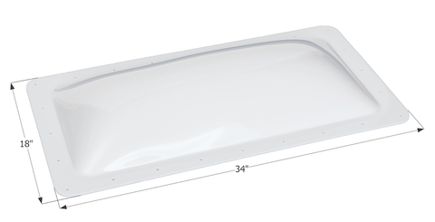 Icon Direct | White Skylight 14 x 30 | 01849 | 4 inch Bubble | SL1430W