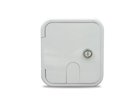 JR Products | City Water Hatch | Key Lock | BGE12-P-A | Polar White