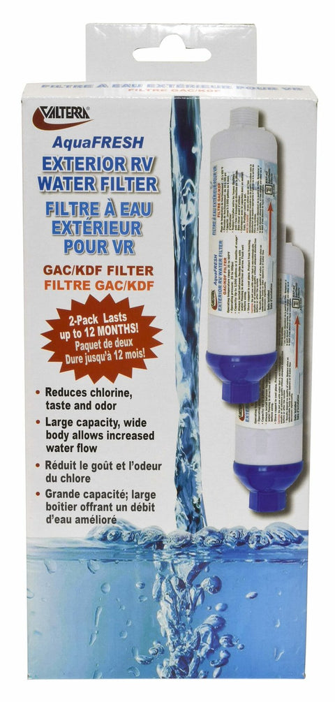 Valterra | AquaFresh Exterior Water Filter Kit | A01-1132VP | 2 Pack