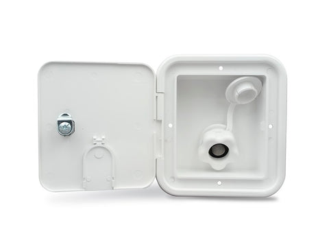 JR Products | City Water Hatch | Key Lock | BGE12-P-A | Polar White