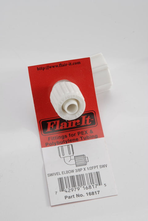 Flair-It | 3/8" X 1/2"FPT Swivel Elbow | 06817