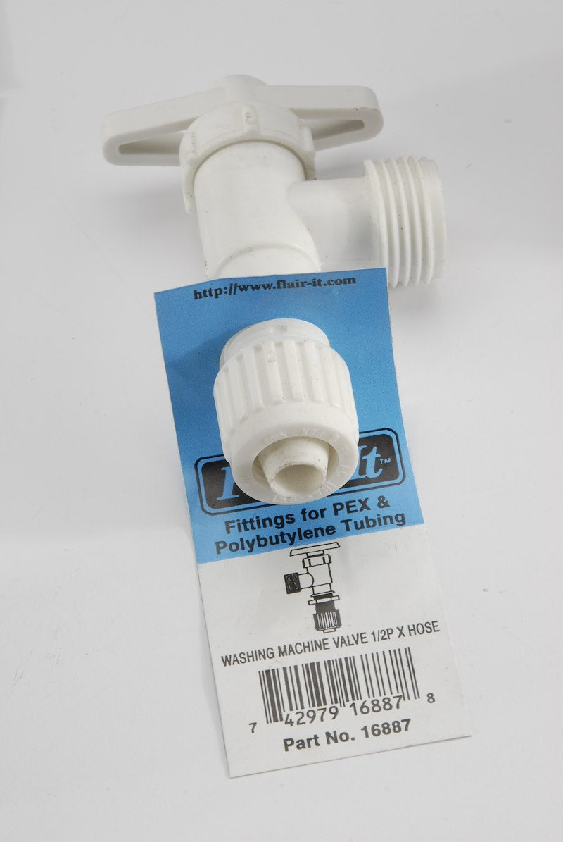 Flair-It | Washing Machine Valve 1/2 x 3/4 Male Garden Hose | 06887 |