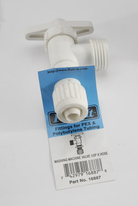 Flair-It | Washing Machine Valve 1/2 x 3/4 Male Garden Hose | 06887