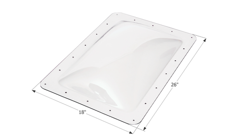Icon Direct | Clear Skylight 14 x 22 | 01820 | 4 Inch High Bubble | SL1422C