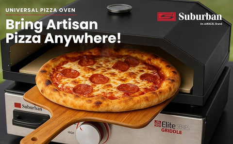 InVision | Universal Pizza Oven | 3082A-U | Fits any 18" Griddle, Grill or Smoker | With Pizza Stone / Carry Bag