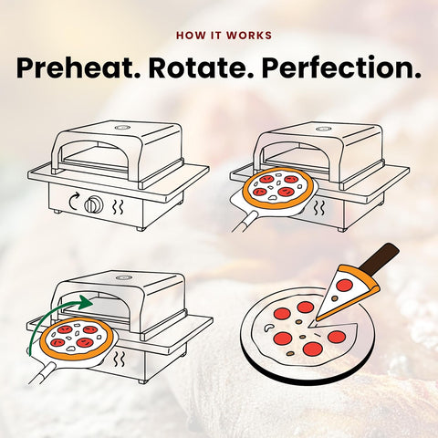 InVision | Universal Pizza Oven | 3082A-U | Fits any 18" Griddle, Grill or Smoker | With Pizza Stone / Carry Bag