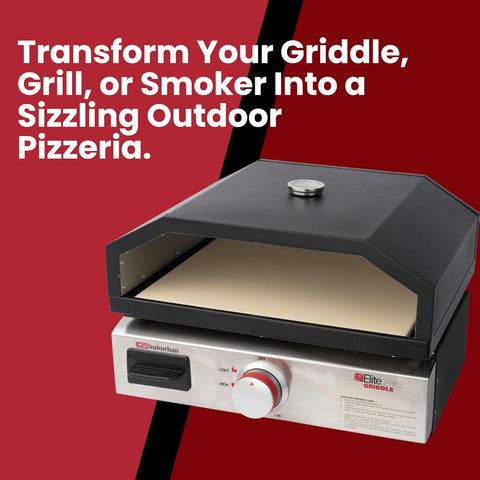 InVision | Universal Pizza Oven | 3082A-U | Fits any 18" Griddle, Grill or Smoker | With Pizza Stone / Carry Bag