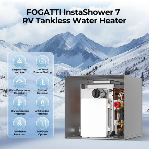 Calentador de agua sin tanque Fogatti | INSTASHOWER7 | 48,000 BTU