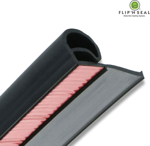 Jaeger | Flip'N Seal Slide Out Seal | 35061 | 04002890 | 2" Wiper | 0.91" Bulb Seal | 40' Length | Black