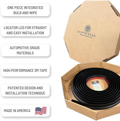 Jaeger-Unitek | Flip 'N Seal Slide Out Seal | 1100124760 | 04002595 | 0.91" Bulb x 3.25" Wipe | 35 Feet Length | Black