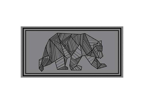 Grey Side Kuma Bear Outdoor Camping Mat 481-KM-RVMB-GB-18 - Reversible Side Flat Lay | United RV Parts