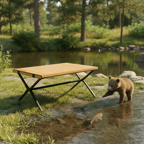 Kuma | Camp Crew Coffee Table | 889-KM-CCCT-BAM | Bamboo / Black
