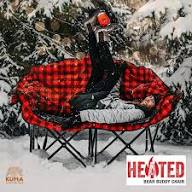 Kuma | Lazy Bear HEATED Love Seat | 893-KM-BBBTHDC-RB | Red / Black