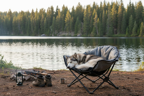 Kuma | Little Lazy Bear - Dog Chair | 900-KM-LDG-HG | Heather Grey