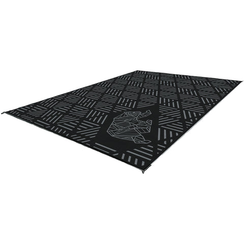 Kuma Rv Mats Kuma | Striped Peaks Outdoor Mat | 884-KM-SP-GB-12 | 12' x 9' | Black