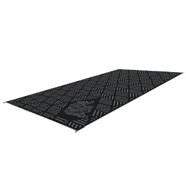 Kuma | Striped Peaks Outdoor Mat | 885-KM-SP-GB-18 | 18' x 9' | Black