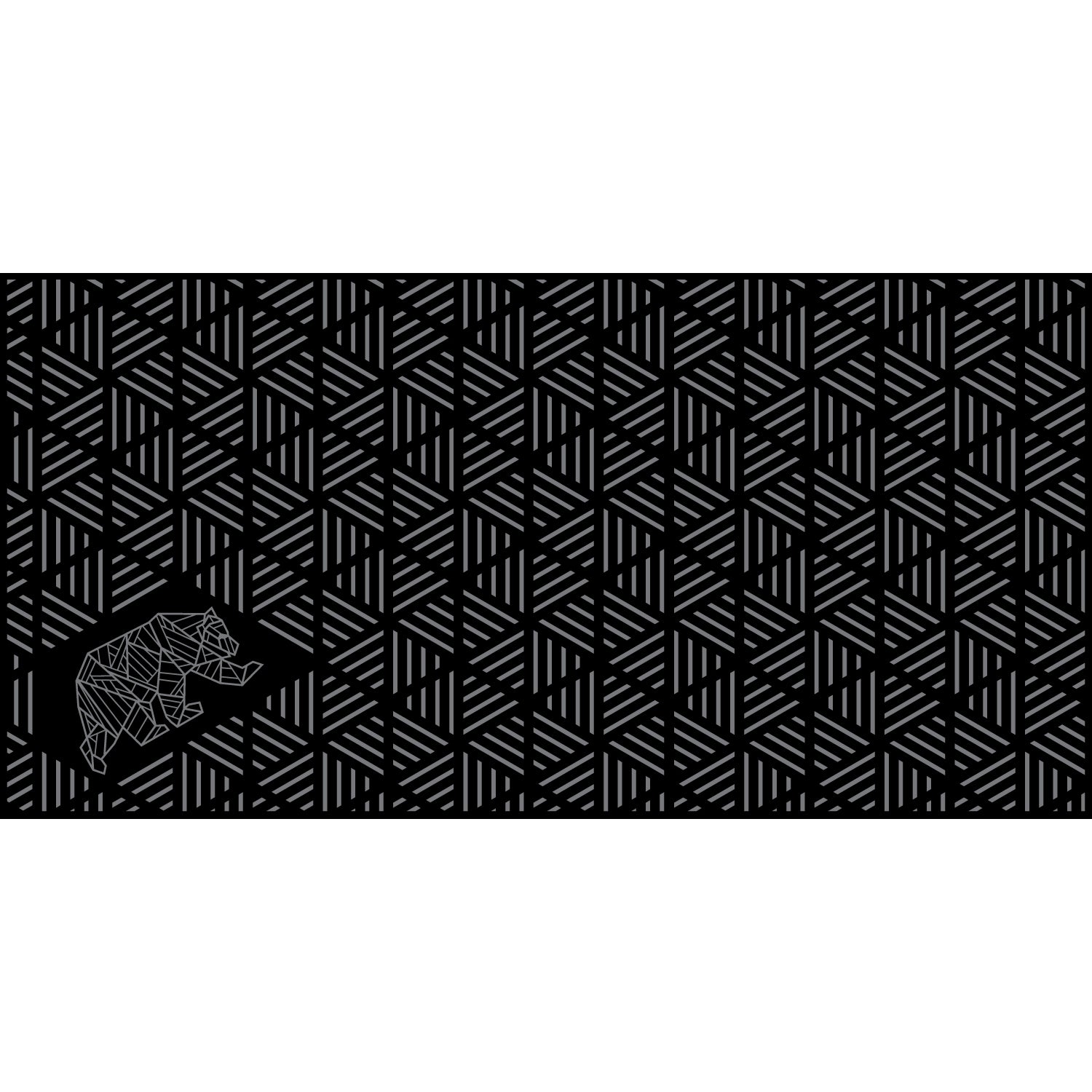 Kuma | Striped Peaks Outdoor Mat | 885-KM-SP-GB-18 | 18' x 9' | Black