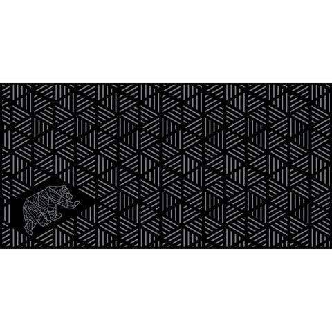 Kuma | Striped Peaks Outdoor Mat | 885-KM-SP-GB-18 | 18' x 9' | Black / Grey