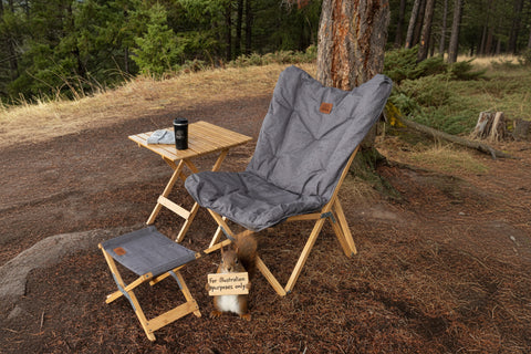 Kuma | Yoho Bamboo Stool | 861-KM-YBBS-HG | Heather Grey