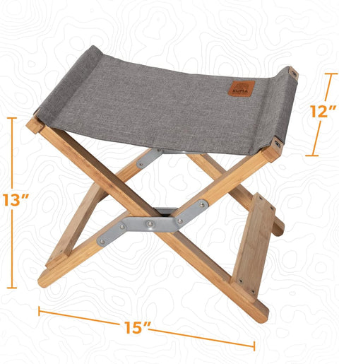 Kuma | Yoho Bamboo Stool | 861-KM-YBBS-HG | Heather Grey