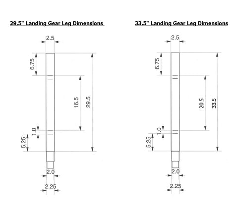 Stromberg Carlson | Replacement Landing Gear Follow Leg 33.5″ | LG-177201